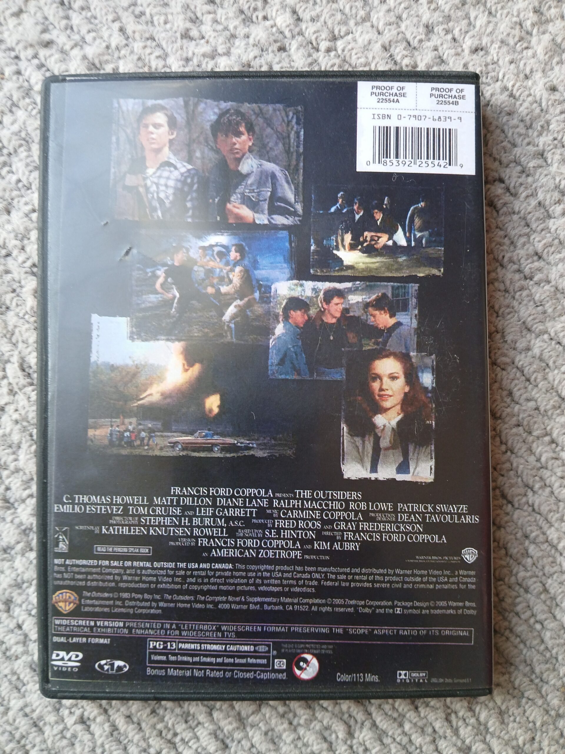 THE OUTSIDERS 2 DISC SPECIAL EDITION DVD - Image 2